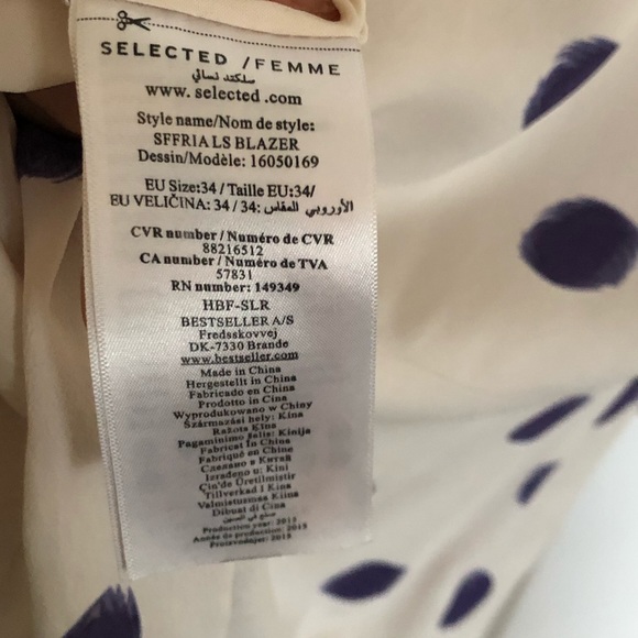 Selected Femme polka dot blazer 34 - Picture 5 of 5